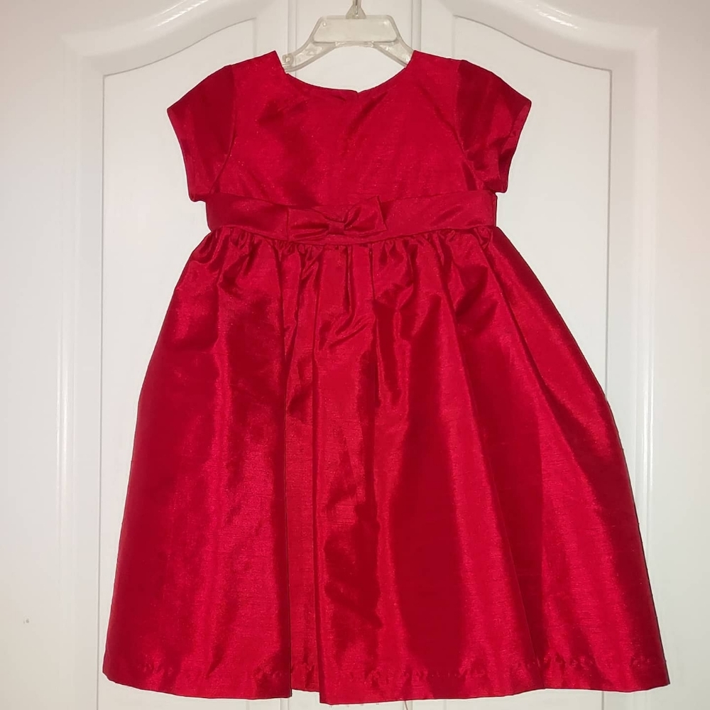 Girls Red Cherokee Dress with a bow
